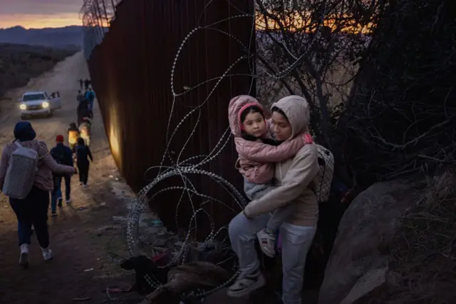 Migrantes en la frontera