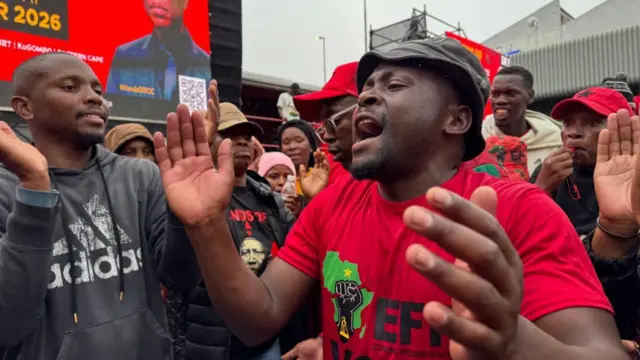 Malema party supporters come out in force to show dia solidarity