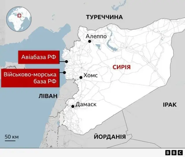 Сирія, карта 