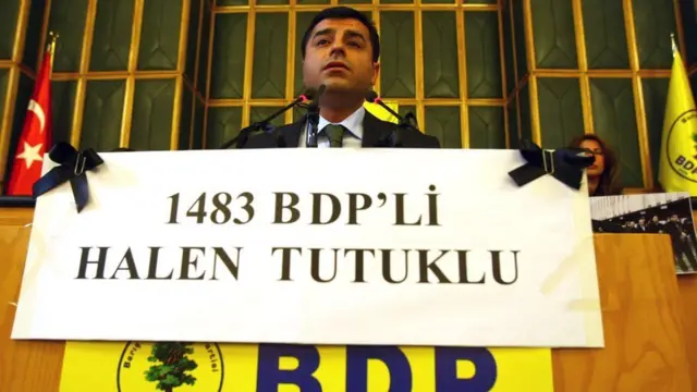 Demirtaş, 2010'da BDP'nin grup toplantısında konuşuyor. O dönem KCK davaları devam ediyordu.