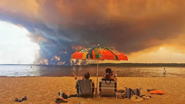 The fires near Bordeaux are in an area popular with tourists
