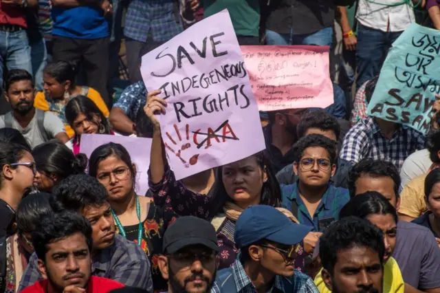 TISS च्या विद्यार्थ्यांनी 2019 साली एका आंदोलनात घेतलेला सहभाग.