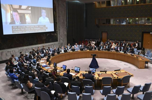 تصویری از جلسه شورای امنیت سازمان ملل با حضور تعدادی از کارشناسان هوش مصنوعی