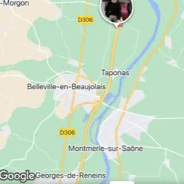 Capture d'écran d'un téléphone montrant la géolocalisation