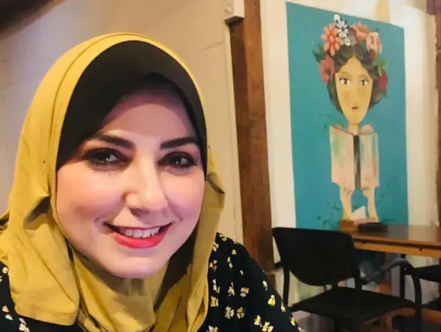 صورة متداولة للمعلمة الغزيّة غادة رباح.