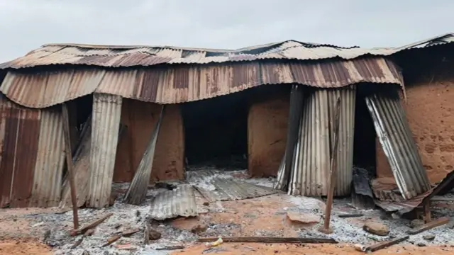 Pipo house wey attackers burn for Naridon community, Kauru LGA, Kaduna State