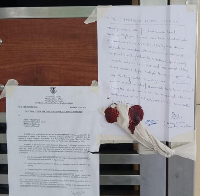 ஜாபர் சாதிக் வீட்டிற்கு சீல்