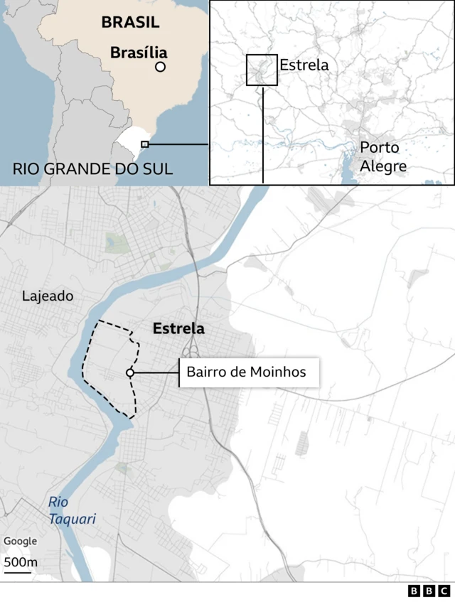 Mapa mostra localização da cidadechat do sportingbetEstrela, no Rio Grande do Sul