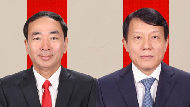 Thượng tướng Trần Quốc Tỏ (trái) và Thượng tướng Lương Tam Quang (phải)