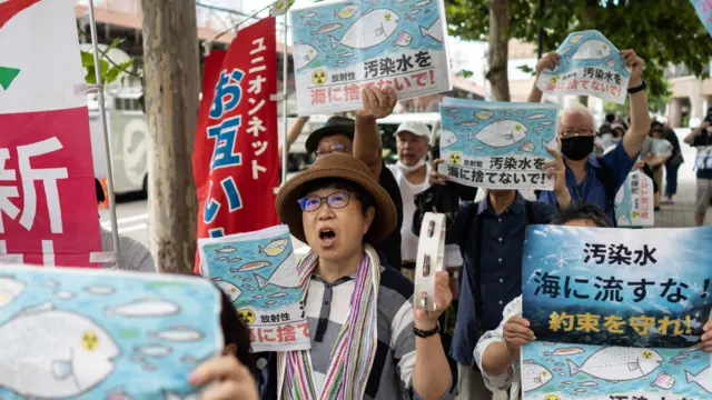 Демонстрация, люди с плакатами