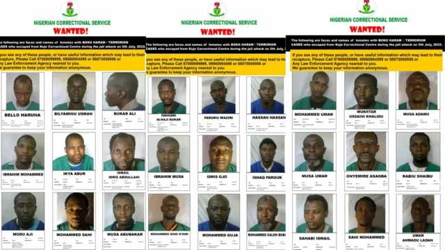 NCS for post on dia official social media handle for Facebook release di faces and names of those wey escape