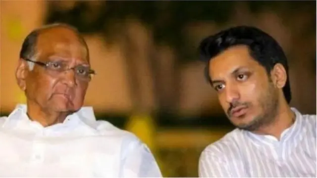 पार्थ पवार- शरद पवार 