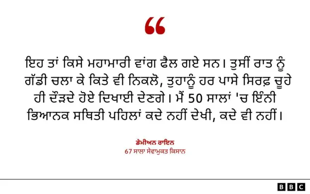 ਡੇਮੀਅਨ ਰਾਇਨ - 67 ਸਾਲਾ ਸੇਵਾਮੁਕਤ ਕਿਸਾਨ