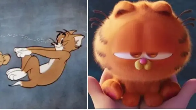 شخصیت‌های کارتونی مثل گارفیلد، تامی در «تام و جری» از شناخته‌شده‌ترین گربه‌های فرهنگ عامه هستند.