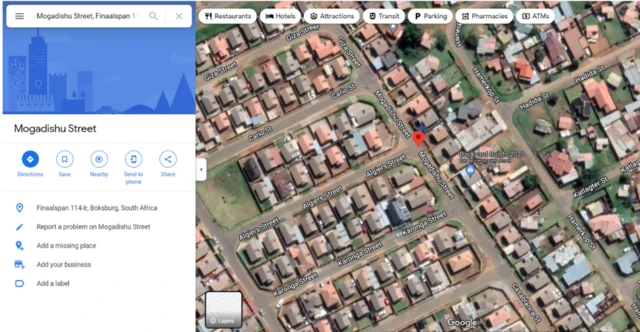 Mogadishu Street, Finaalspan, Boksburg, South Africa