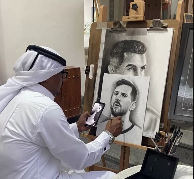 farshaxaniiste sawiraya ciyaaryahanka Lionel Messi