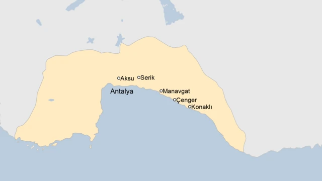 Antalya'da bulunan bazı cesetlerin konumları
