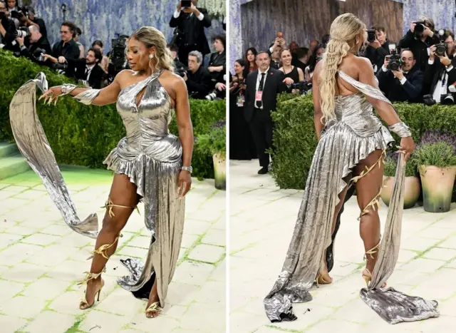 Serena yari yambaye ikanzu yakozwe n'umunyamideli Marc Jacobs 