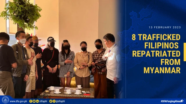 မြန်မာကအွန်လိုင်းငွေကြေးလိမ်လည်မှုလုပ်ငန်းတွေကနေ ဖိလစ်ပိုင်နိုင်ငံသား ၈ ဦးကို ကယ်တင်