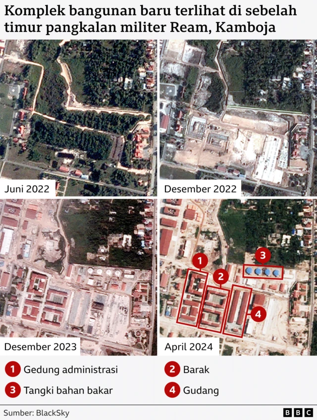 Kompleks Bangunan Baru di dekat Pangkalan Militer Ream