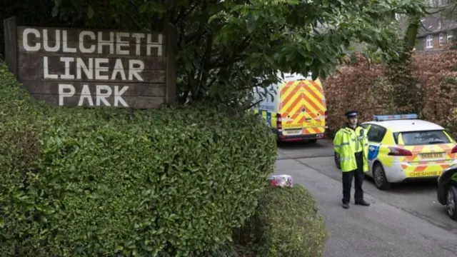 Culcheth Linear Park, tempat Brianna dibunuh.