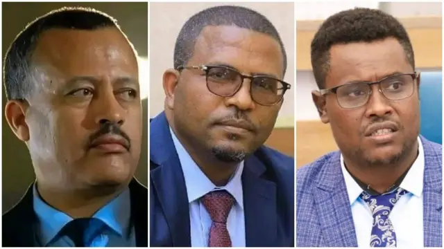 ከግራ ወደ ቀኝ አቶ ዮሐንስ ቧያሌው፣ ዶ/ር ካሳ ተሻገር እና አቶ ክርስቲያን ታደለ