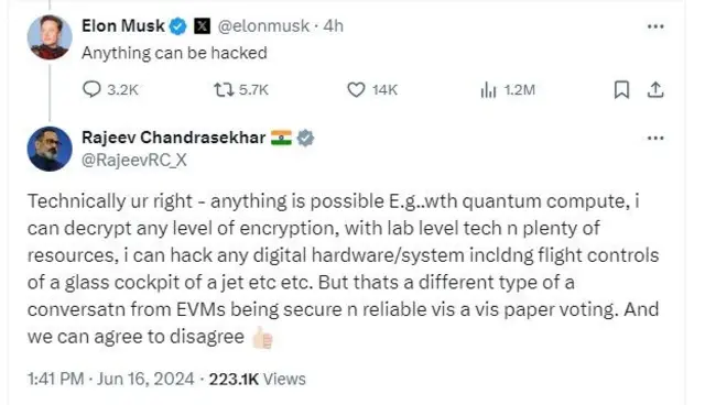 आईटी मंत्री रहे राजीव चंद्रशेखर का ट्वीट