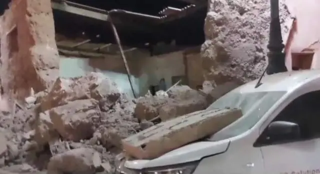 मराकेश में ध्वस्त इमारत