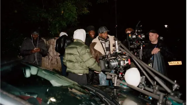 Skepta on set 