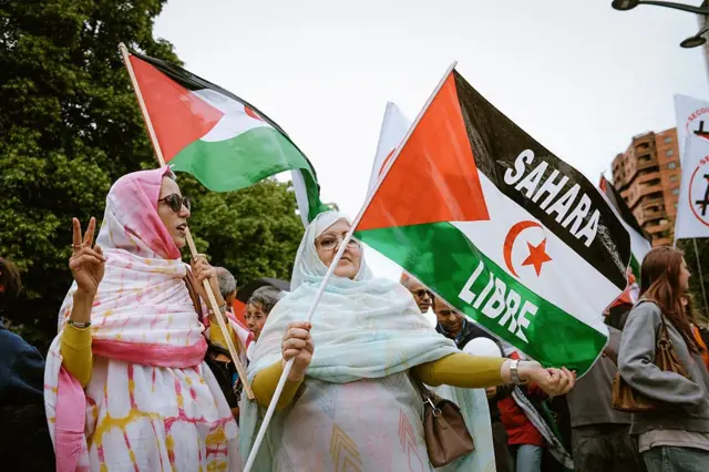 Protesta a favor de la independencia del Sáhara Occidental