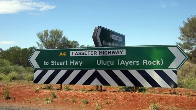 Penunjuk jalan Uluru/Ayers Rock