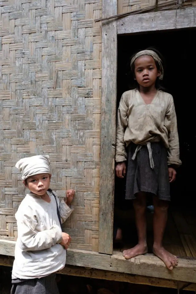 Anak-anak Suku Baduy Dalam di Desa Cijahe, Kabupaten Lebak, 7 Desember 2022. 
