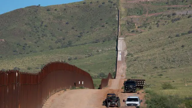 Border wall along southern border