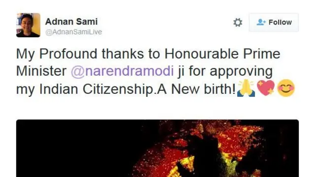 عدنان کی ٹویٹ