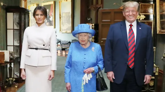 Мелания Трамп, Елизавета II, Дональд Трамп