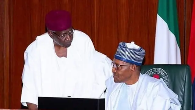 Abba Kyari tare da Buhari