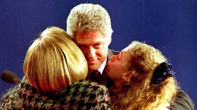 Hillary com Bill e Chelsea