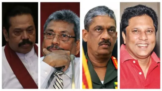 මහින්ද රාජපක්ෂ, ගෝඨාභය රාජපක්ෂ, සරත් ෆොන්සේකා සහ ලසන්ත වික්‍රමතුංග