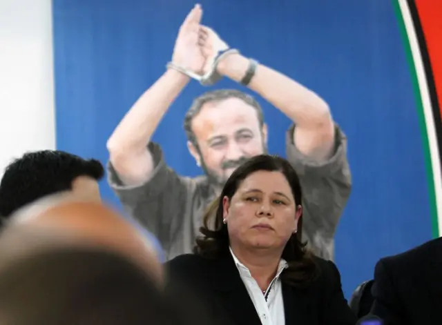 Fadwa Barghouti, the wife of jailed Fatah leader Marwan Barghuti, in April 2014 in the West Bank city of Ramallah