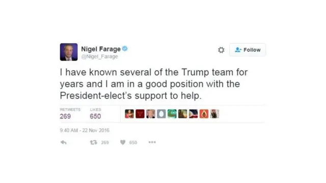 ไนเจล ฟาราจทวิตเตอร์