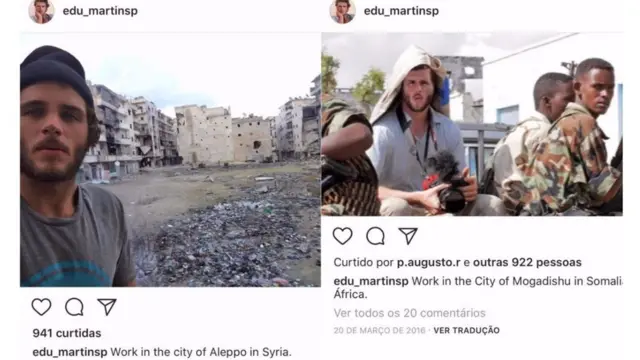 Imágenes del Instagram de Eduardo Martins