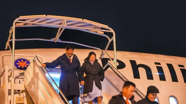 ထိပ်သီးအစည်းအဝေးပွဲတက်ဖို့ ဘရပ်ဆဲလ်မြို့ကို ရောက်ရှိတဲ့ ဖီလစ်ပိုင်သမ္မတနဲ့ ဇနီး 