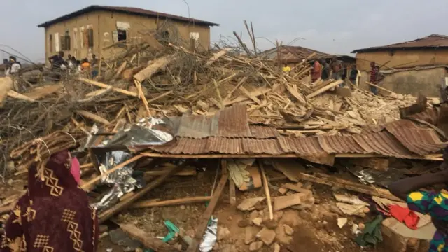Di collapse happun for di Sogoye area of Ibadan