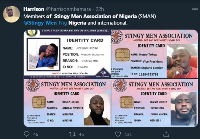 Stingy Men Association of Nigeria: ID card, SMAN registration form, [how to join Stingy Men Association] Don Jazzy