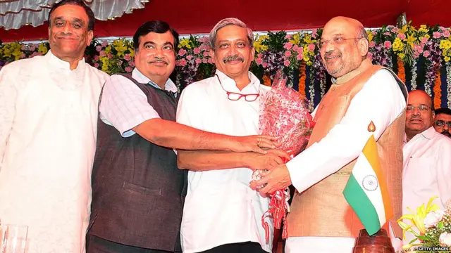 मनोहर पर्रिकर, बीजेपी, गोवा, कांग्रेस