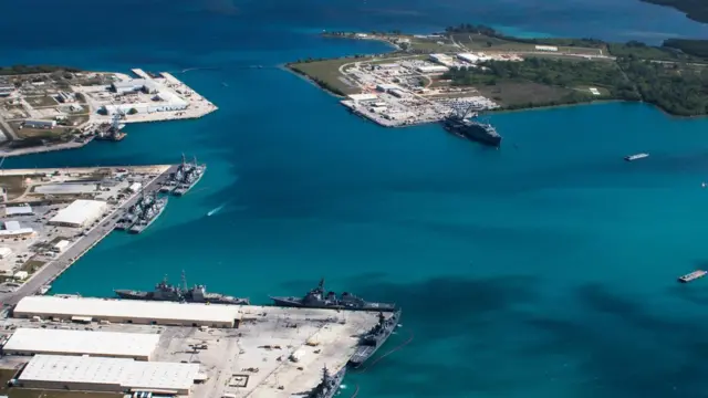 Base militar en la isla de Guam, que es territorio estadounidense.