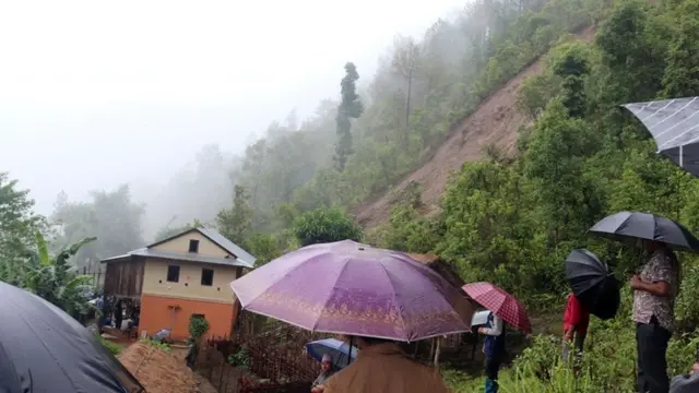 भोजपुरमा गएको पहिरो