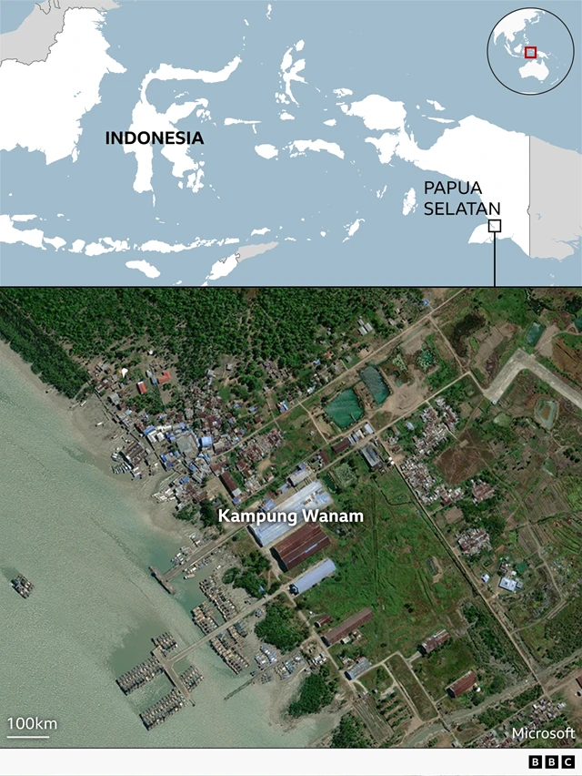 Peta kampung Wanam