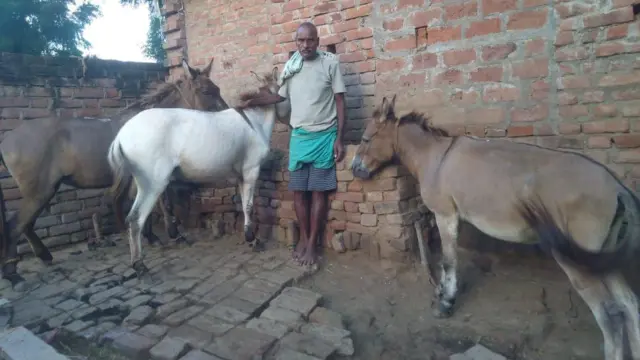 ददन रजक अपने गधों के साथ