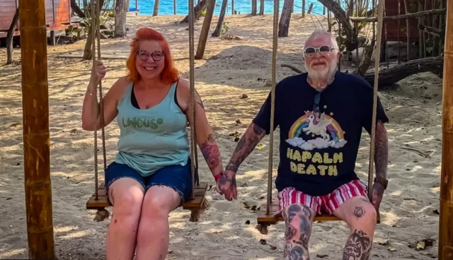 Çiftin Kolombiya seyahatinden bir fotoğraf